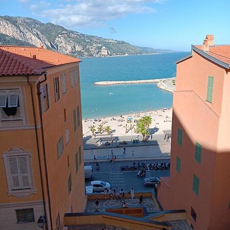 Duplex Vue Mer 50M De La Plage Des Sablettes Menton Luaran gambar