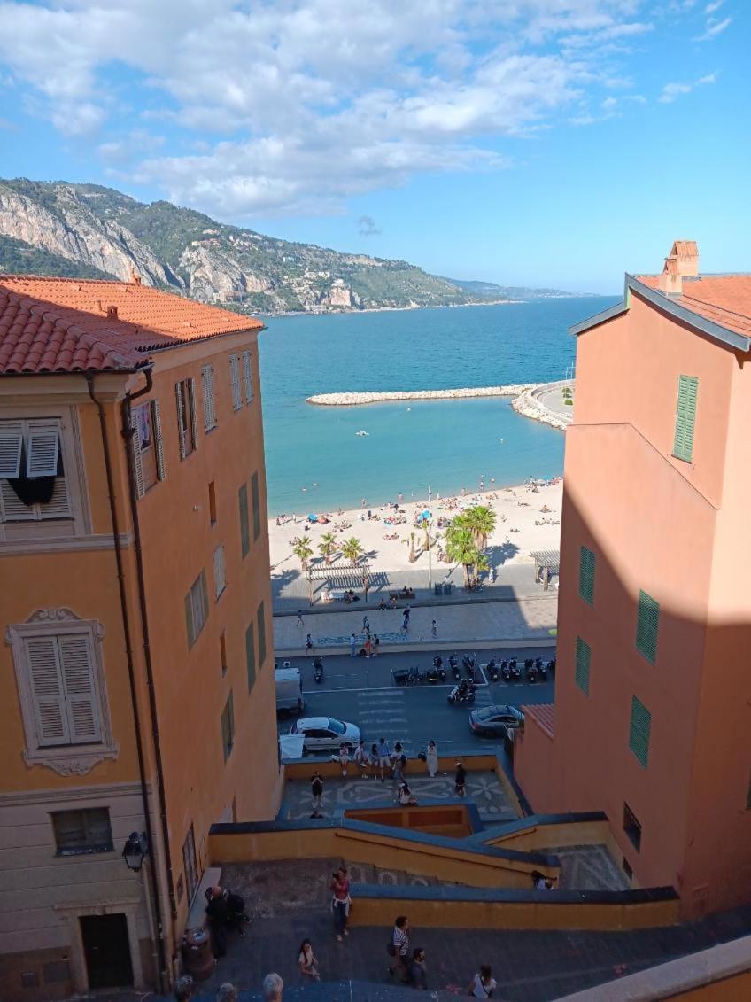 Duplex Vue Mer 50M De La Plage Des Sablettes Menton Luaran gambar